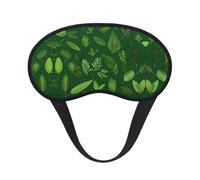 Máscara de dormir con estampado de hojas de plantas y hierbas para dormir de lado, máscara opaca en forma de copa, para hombres y mujeres