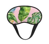 Máscara de dormir con estampado de hojas de plátano fresco para personas que duermen de lado, bonita máscara opaca para ojos para el hogar o viajes