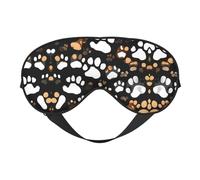 Máscara de dormir con estampado de huellas de perro, bloqueo de luz, perfecta para viajes, yoga, siesta, correa totalmente ajustable