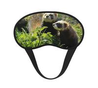 Máscara de dormir con estampado de hurón de vida silvestre, máscara de dormir para mujeres y hombres, para la oscuridad total, reduce la hinchazón de la máscara de ojos