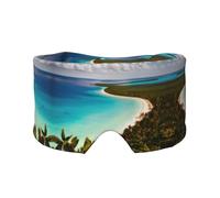 Máscara de dormir con estampado de isla de Cuba, bloquea la luz, suave y cómoda, con diadema de pasta ajustable