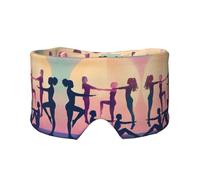 Máscara de dormir con estampado de juego de gimnasia para hombres y mujeres, cubierta suave para los ojos, diadema insonorizada para dormir, para viajes, siesta