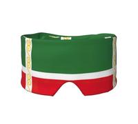 Máscara de dormir con estampado de la bandera de la República de Chechenia, cubierta suave para los ojos, antifaz de bloqueo de luz para viajes, yoga y siesta