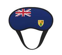 Máscara de dormir con estampado de la bandera de las Islas Turcas y Caicos para dormir de lado, bonita máscara opaca para el hogar o viajes