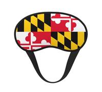 Máscara de dormir con estampado de la bandera de Maryland para personas que duermen de lado, bonita máscara opaca para el hogar o viajes