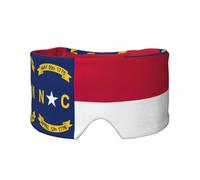 Máscara de dormir con estampado de la bandera del estado de Carolina del Norte para hombres y mujeres, cubierta suave para los ojos, diadema insonorizada para viajes, siesta