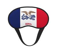 Máscara de dormir con estampado de la bandera del estado de Iowa para personas que duermen de lado, máscara opaca en forma de copa, para hombres y mujeres