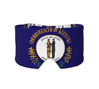 Máscara de dormir con estampado de la bandera del estado de Kentucky para hombres y mujeres, cubierta suave para los ojos, diadema insonorizada para viajes, siesta