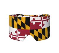 Máscara de dormir con estampado de la bandera del estado de Maryland, bloquea la luz, suave y cómoda, con diadema de pasta ajustable