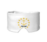 Máscara de dormir con estampado de la bandera del estado de Rhode Island, bloquea la luz, suave y cómoda, con diadema de pasta ajustable