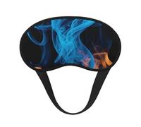 Máscara de dormir con estampado de llama azul, máscara de dormir para mujeres y hombres para una oscuridad total, reduce la hinchazón de la máscara de ojos