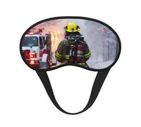 Máscara de dormir con estampado de llama de bombero, máscara de dormir para mujeres y hombres, para oscuridad total, reduce la hinchazón de los ojos