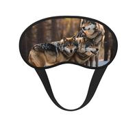 Máscara de dormir con estampado de lobos, cubierta suave, sin presión para dormir, máscaras de ojos para personas que duermen de lado