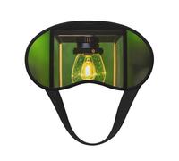 Máscara de dormir con estampado de luciérnaga y linterna para dormir de lado, bonita máscara opaca para el hogar o viajes