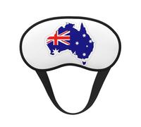 Máscara de dormir con estampado de mapa de la bandera australiana para dormir de lado, bonita máscara opaca para el hogar o viajes