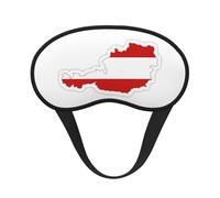 Máscara de dormir con estampado de mapa de la bandera austriaca para dormir de lado, bonita máscara opaca para el hogar o viajes