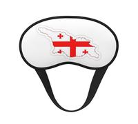 Máscara de dormir con estampado de mapa de la bandera de Georgia para personas que duermen de lado, bonita máscara opaca para el hogar o viajes