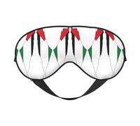 Máscara de dormir con estampado de mapa de la bandera de Palestina, máscara de ojos suave con correa ajustable para dormir, viajar y relajarse