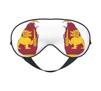 Máscara de dormir con estampado de mapa de la bandera de Sri Lanka, máscara de ojos suave con correa ajustable para dormir, viajar y relajarse