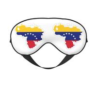 Máscara de dormir con estampado de mapa de la bandera de Venezuela, máscara de ojos suave con correa ajustable para dormir, viajar y relajarse