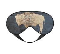 Máscara de dormir con estampado de mapa de la bandera del estado de Wyoming, máscara suave con correa ajustable para dormir, viajar y relajarse
