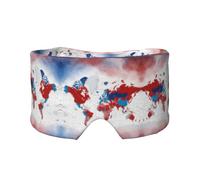 Máscara de dormir con estampado de mapa del mundo, fundas suaves para los ojos, antifaz de bloqueo de luz para viajes, yoga y siesta