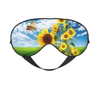 Máscara de dormir con estampado de mariposa y girasol, vendas nocturnas, cubierta suave para sombra de ojos para mujeres y hombres, para viajes, siesta y meditación
