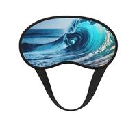 Máscara de dormir con estampado de olas de mar oceánico para personas que duermen de lado, máscara opaca en forma de copa, para hombres y mujeres