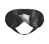Máscara de dormir con estampado de oso polar, venda nocturna, cubierta suave para sombra de ojos para mujeres y hombres, para viajes, siesta y meditación