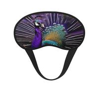 Máscara de dormir con estampado de pavo real morado para personas que duermen de lado, máscara opaca en forma de copa, para hombres y mujeres