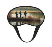 Máscara de dormir con estampado de pescadores de pesca para dormir de lado, bonita máscara opaca para el hogar o viajes