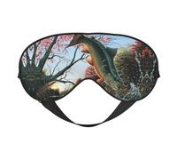 Máscara de dormir con estampado de pez volador de cártamo, máscara de ojos vendados, sombra de ojos para dormir por la noche, viajes, aviones