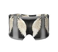 Máscara de dormir con estampado de plumas de ángel, fundas suaves para los ojos, antifaz de bloqueo de luz para viajes, yoga y siesta