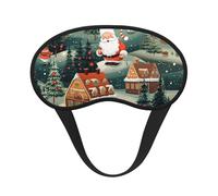 Máscara de dormir con estampado de pueblo navideño para personas que duermen de lado, con forma de copa, opaca, para hombres y mujeres