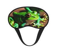 Máscara de dormir con estampado de ranas divertidas para personas que duermen de lado, máscara opaca en forma de copa, para hombres y mujeres