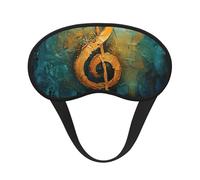 Máscara de dormir con estampado de símbolo musical, máscara de dormir para mujeres y hombres para una oscuridad total, reduce la hinchazón de la máscara de ojos