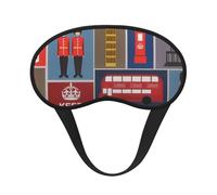 Máscara de dormir con estampado de símbolos de Inglaterra para personas que duermen de lado, bonita máscara opaca para ojos para el hogar o viajes