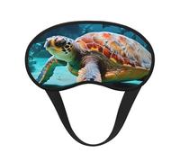 Máscara de dormir con estampado de tortuga marina para personas que duermen de lado, máscara opaca en forma de copa, para hombres y mujeres