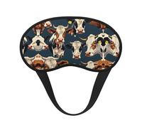 Máscara de dormir con estampado de vaca, cubierta suave, sin presión para dormir, máscaras de ojos para personas que duermen de lado
