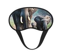 Máscara de dormir con estampado familiar de elefantes para personas que duermen de lado, máscara opaca en forma de copa, para hombres y mujeres