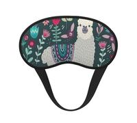 Máscara de dormir con estampado floral de llama, máscara de dormir para mujeres y hombres para una oscuridad total, reduce la hinchazón de la máscara de ojos