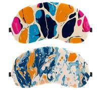Máscara de dormir de 2 piezas para dormir de espalda y de lado, textura de mármol, patrón sin costuras, 101% de bloqueo de luz, ajustable y transpirable, cubierta de ojos para dormir, cero presión
