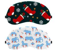 Máscara de dormir de animales salvajes de 2 piezas para dormir de lado, hombres y mujeres, máscara de ojos con bloqueo de luz, sombra de ojos con correa ajustable, venda nocturna para los ojos