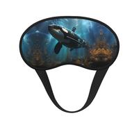 Máscara de dormir de cobertura completa con ballenas asesinas enormes, máscara de dormir relajante, sin estrés, máscara de ojos nocturna