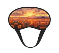 Máscara de dormir de cobertura completa con girasoles amarillos al atardecer, máscara de dormir de cobertura completa, máscara de dormir relajante, sin estrés, máscara de ojos nocturna