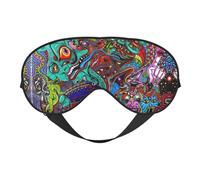 Máscara de dormir de doble cara de arte abstracto, suave, cómoda, bloqueo de luz, cubierta de ojos para descanso nocturno