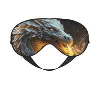 Máscara de dormir de dragón de fuego blanco dorado, máscaras de ojos para dormir de doble cara, máscaras para dormir para mujeres y hombres, cubiertas opacas para dormir, viajes