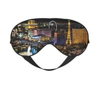 Máscara de dormir de Las Vegas con visión nocturna, perfecta para bloquear la luz, para viajes, yoga, siesta, correa totalmente ajustable