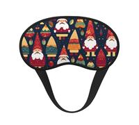 Máscara de dormir de Papá Noel con dos colores de barba satinada con borde negro para una comodidad óptima y bloqueo de la luz