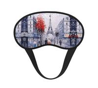 Máscara de dormir de poliéster con diseño de árbol de la ciudad de París, torre Eiffel, antifaz para dormir con bloqueo de luz, máscara para dormir de noche, cegador de ojos